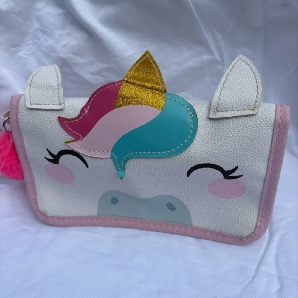 Charming White and Pink Unicorn Bag